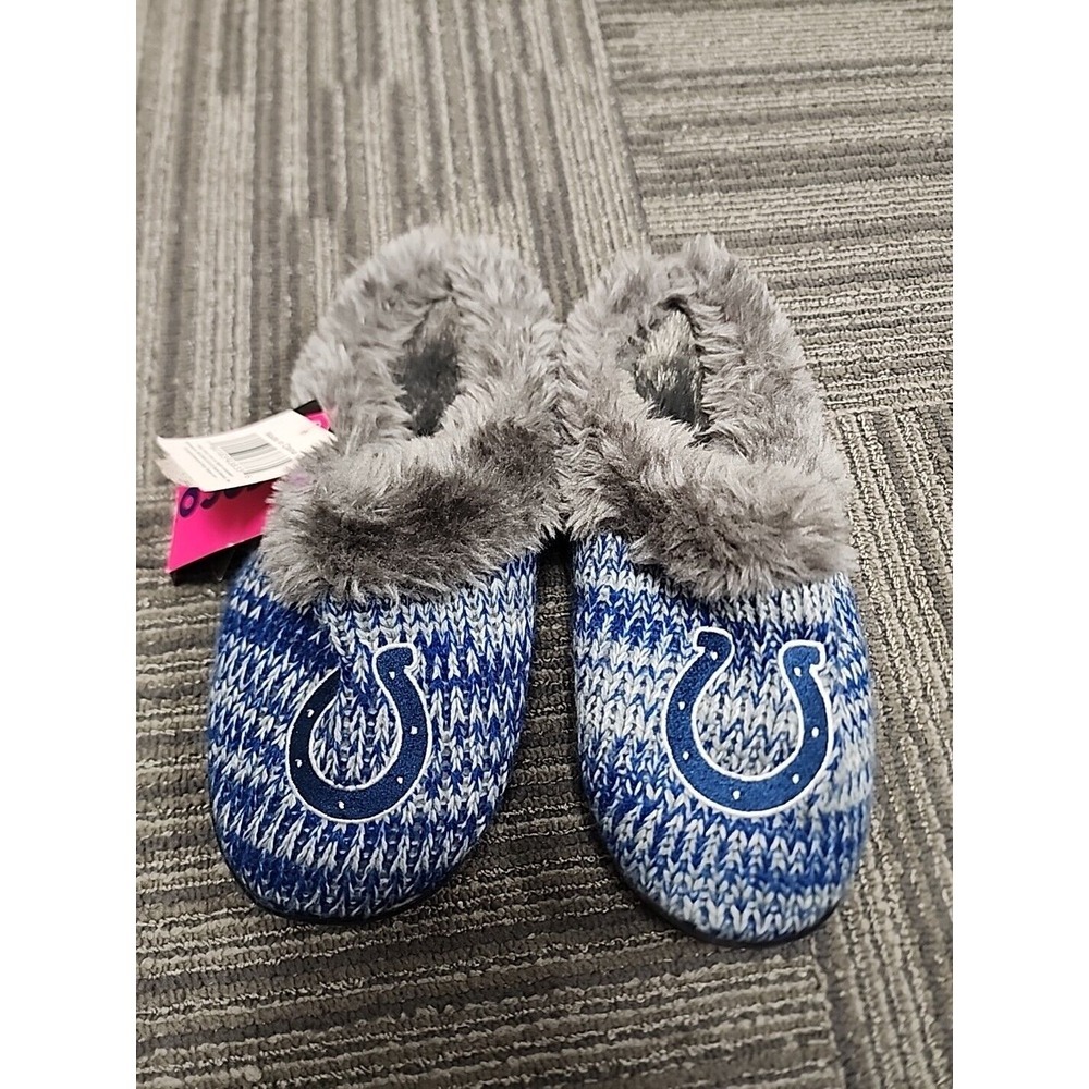 Indianapolis Colts Slippers Logo NEW Womens Slide House shoes! Peak Slide Sz 5-6